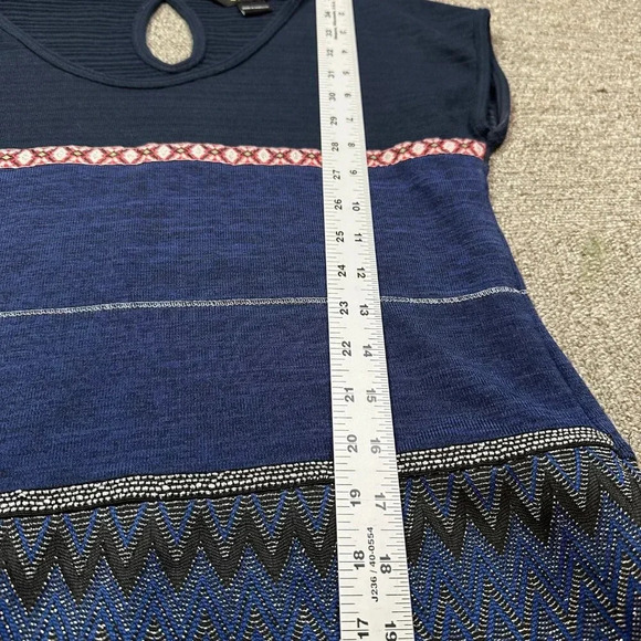 Desigual Shirt Women's Small Blue Glittery Embellished - Picture 5 of 7